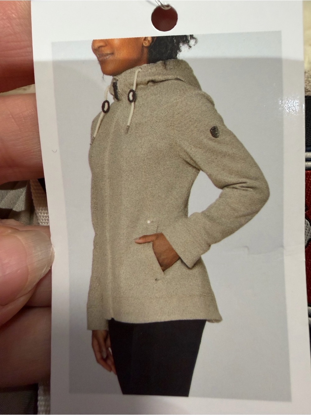 Women's Hooded Teddy Coat in Taupe